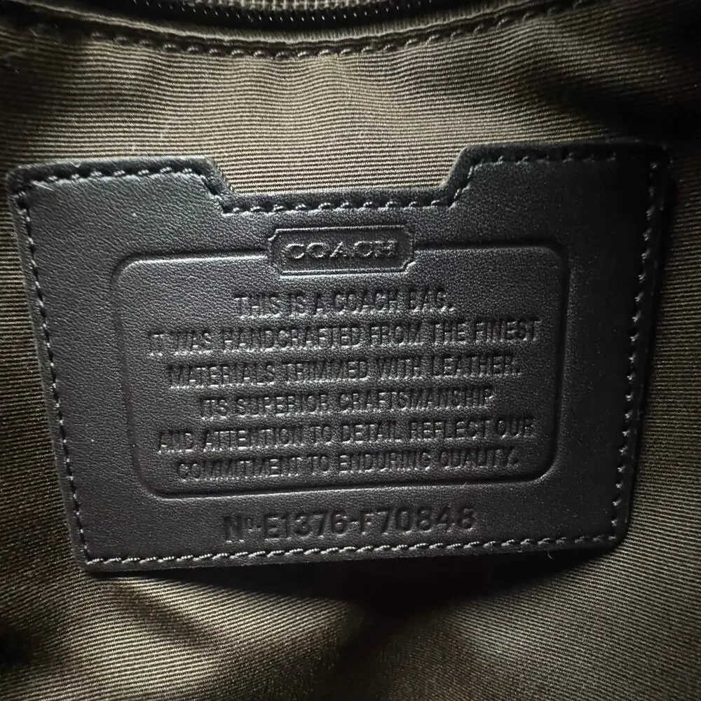 Coach Army Green Camouflage Crossbody Bag
